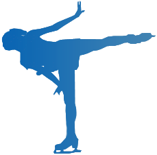 A figure skater performing a camel spin.