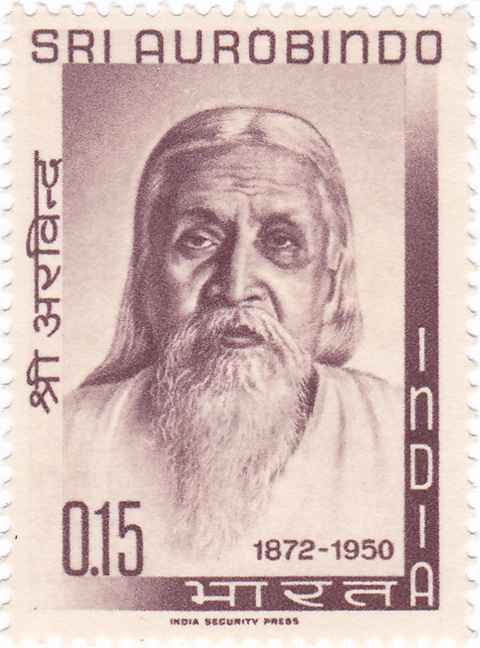 Sri Aurobindo on a 1964 stamp of India