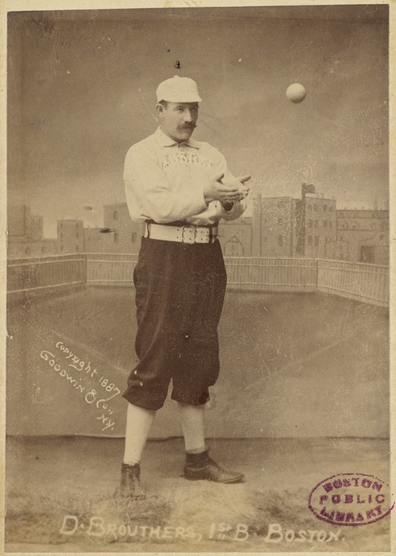 Dan Brouthers dari pasukan Boston Players League, 1887. Koleksi Michael T. 