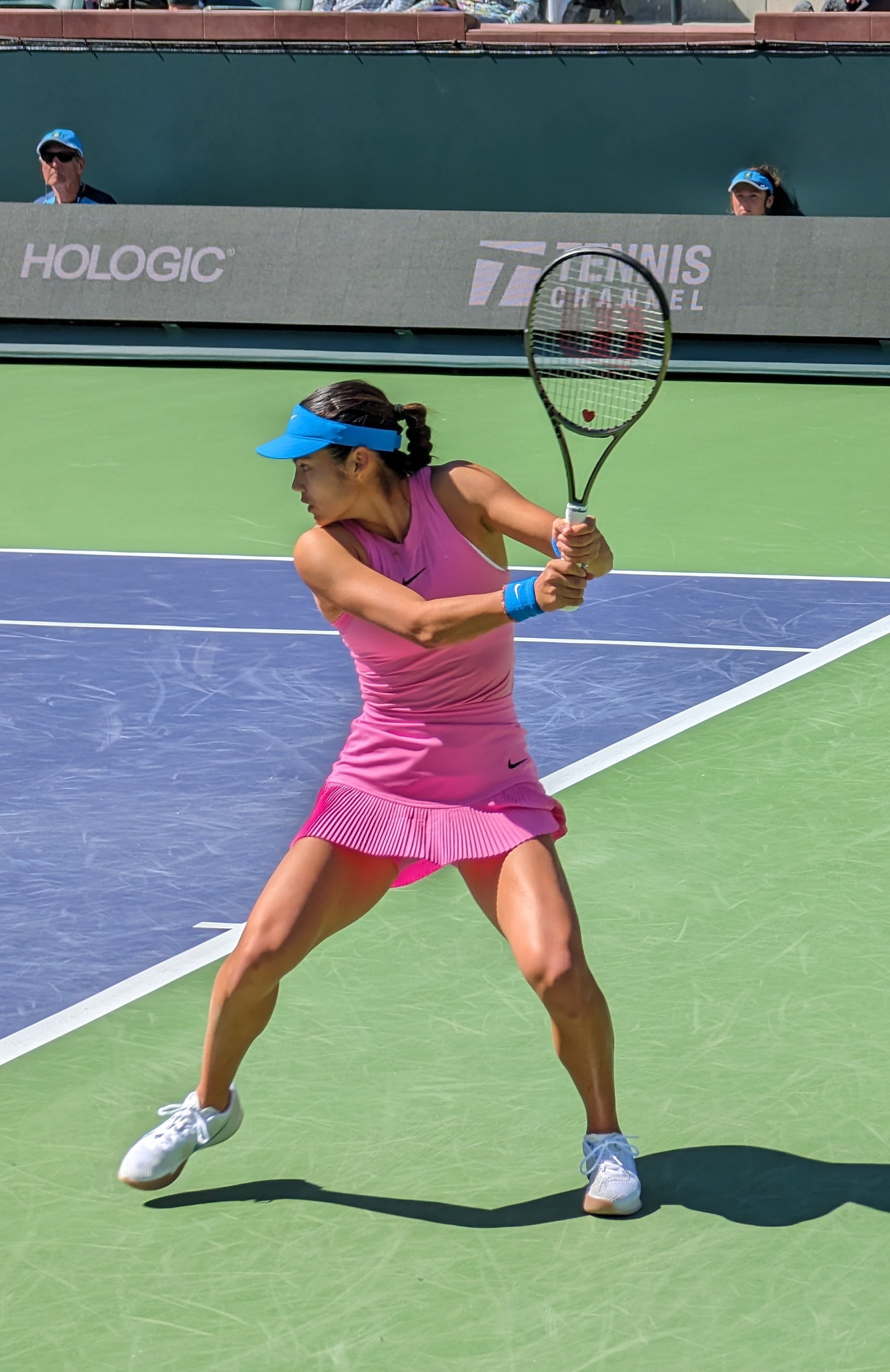 Raducanu at the 2024 Indian Wells Open