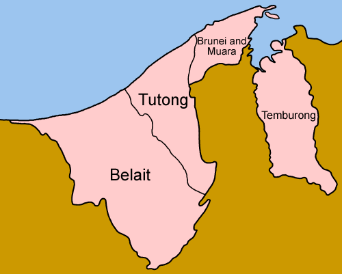Pembagian administratif Brunei.