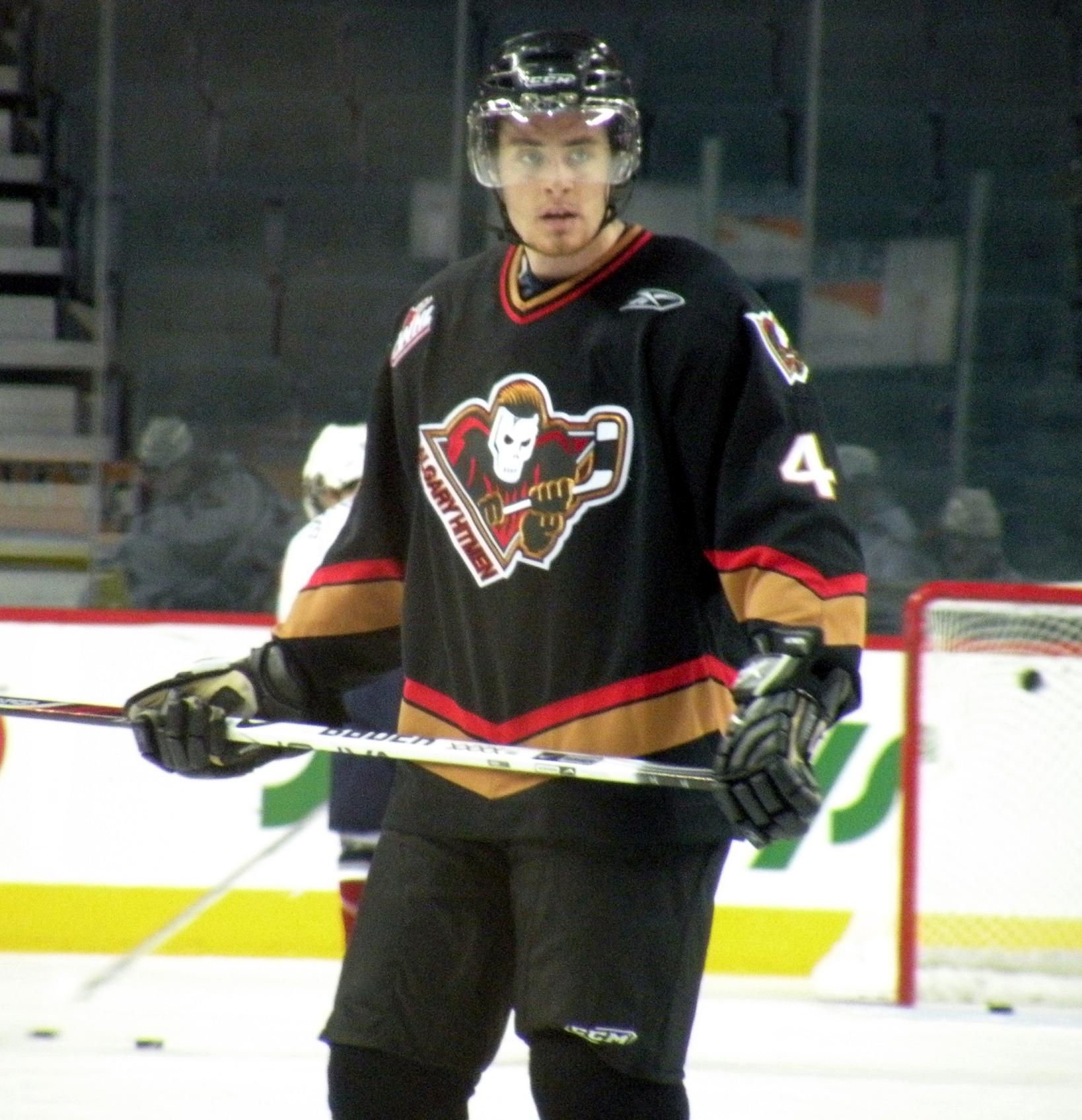 2008년 캘거리 히트맨 유니폼을 입은 알렉산더 플랜트