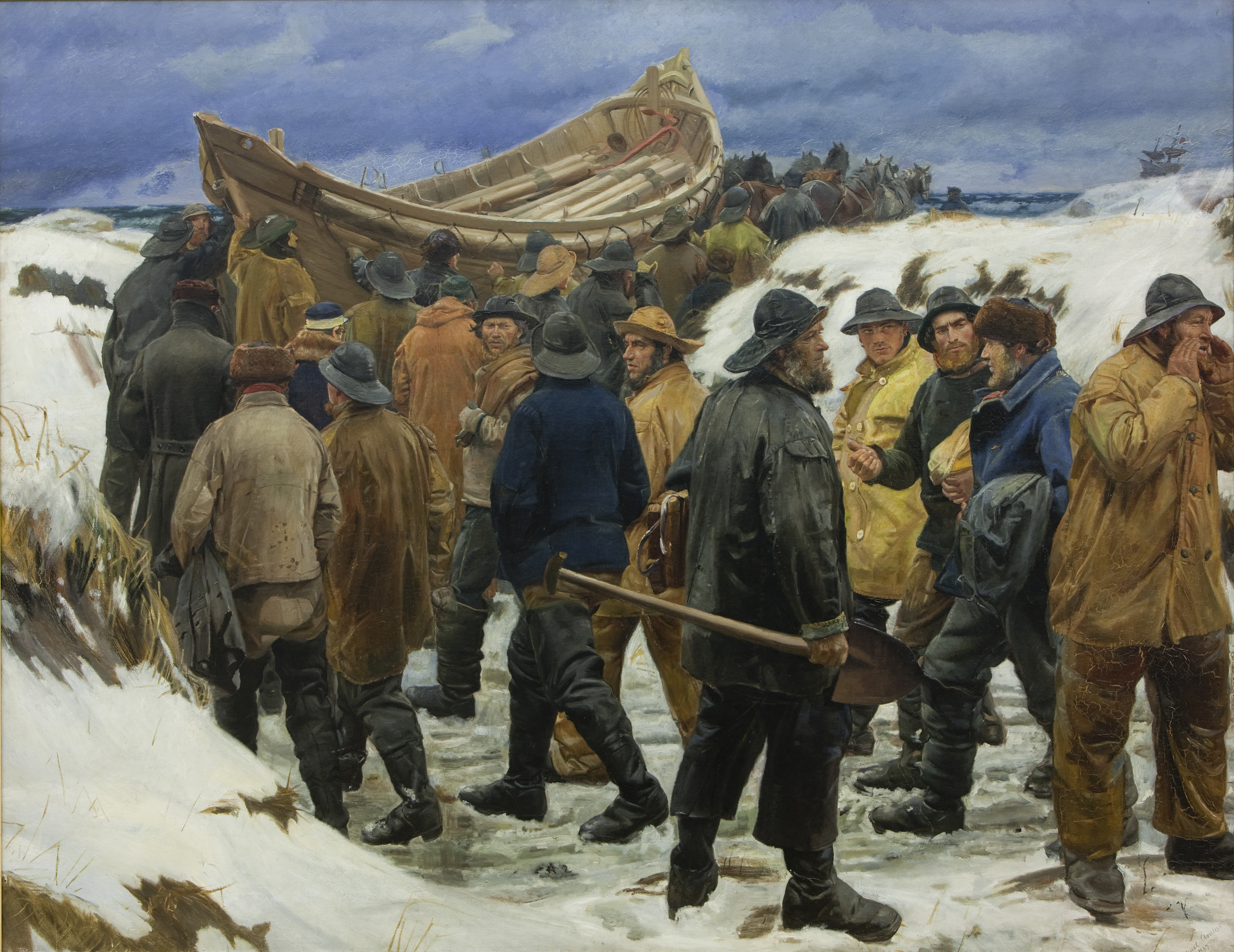 구명보트가 모래언덕을 지나간다 (1883)