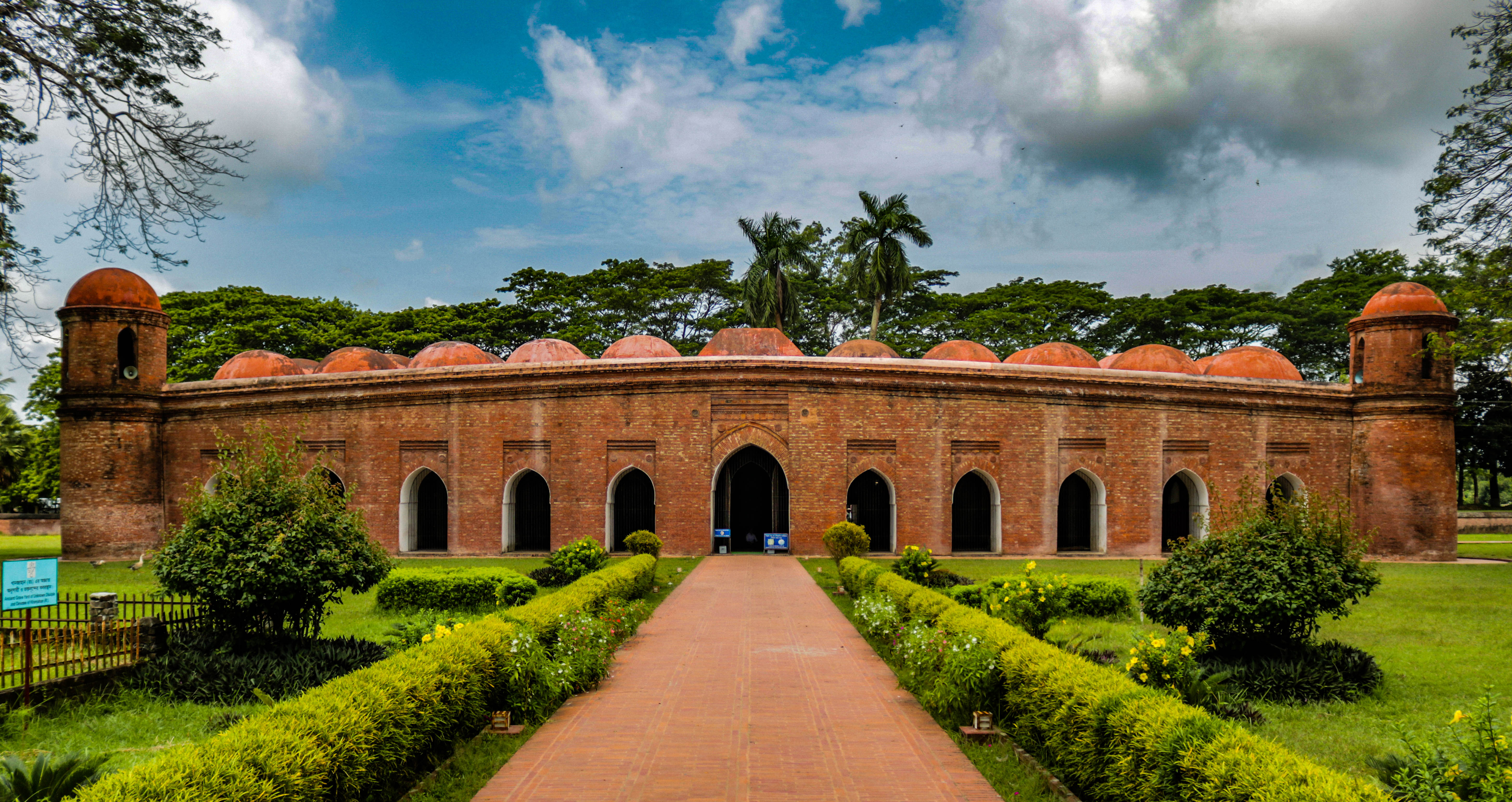 The Sixty Dome Mosque in Bagerhat, a 15th-century Sultanate-era mosque and a UNESCO World Heritage Site.