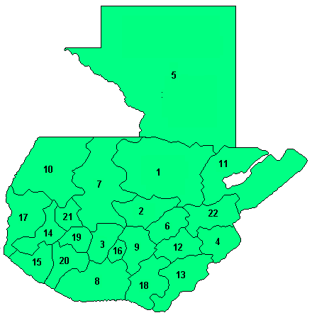 Administrative divisions of Guatemala (Departments)