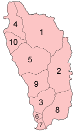 Administrative parishes of Dominica.