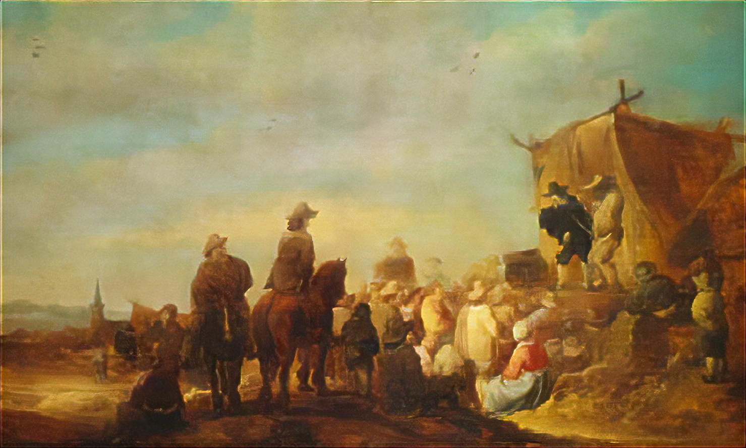 벤자민 카이프(Benjamin Cuyp): <i>유랑 배우</i>(Wanderschausteller) 1645년경, 네덜란드