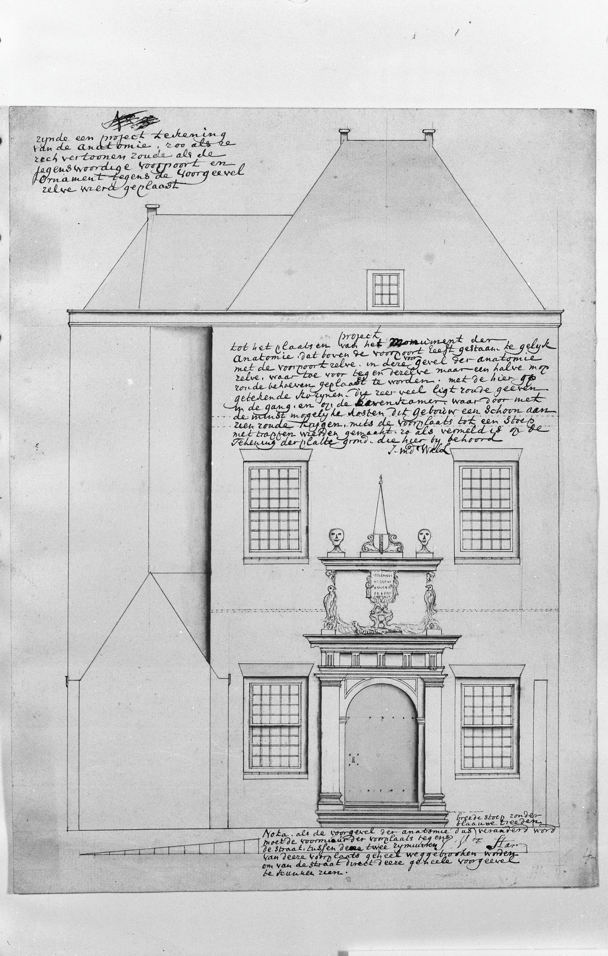 델프트 해부학 극장. J.v.d.Star 1776의 그림 - 델프트