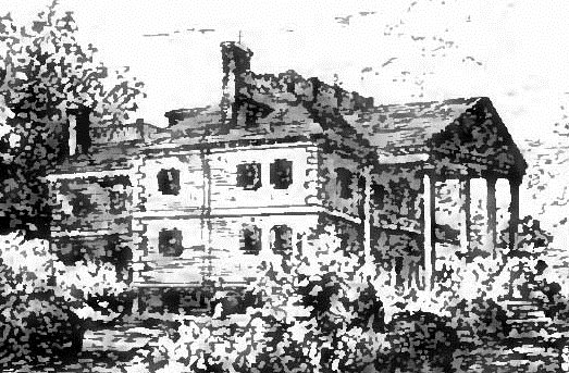 연방 양식의 입구로 변경된 후 1892년 모리스-저멜 저택의 스케치
