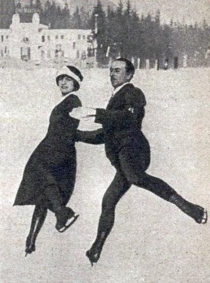 1924년 샤모니 올림픽에서 동메달을 획득한 앙드레 졸리와 피에르 브뤼네
