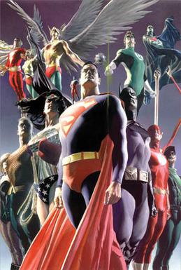 Lukisan Ross bagi Justice League.