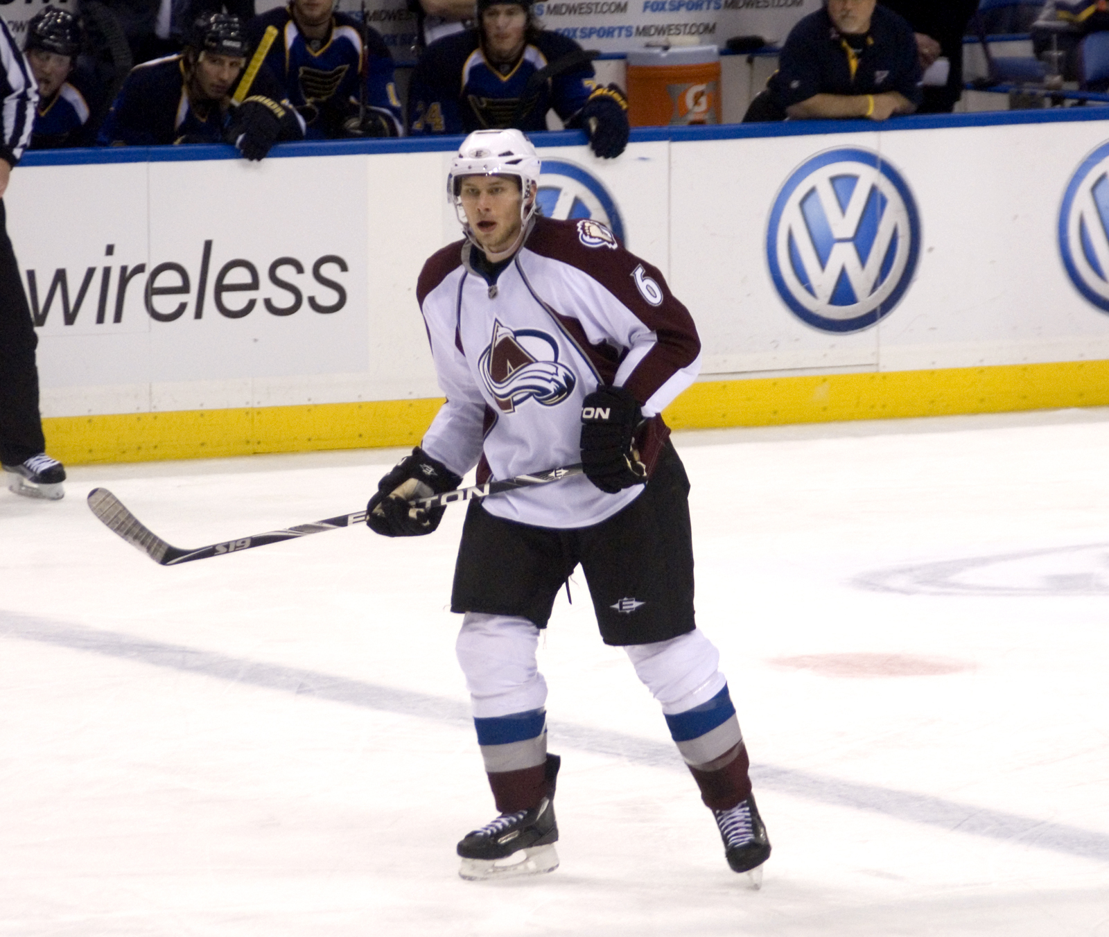 Johnson with the Colorado Avalanche in February 2011