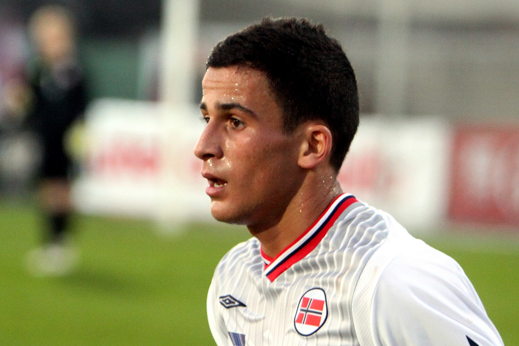 Elabdellaoui playing for Norway U21 in 2011
