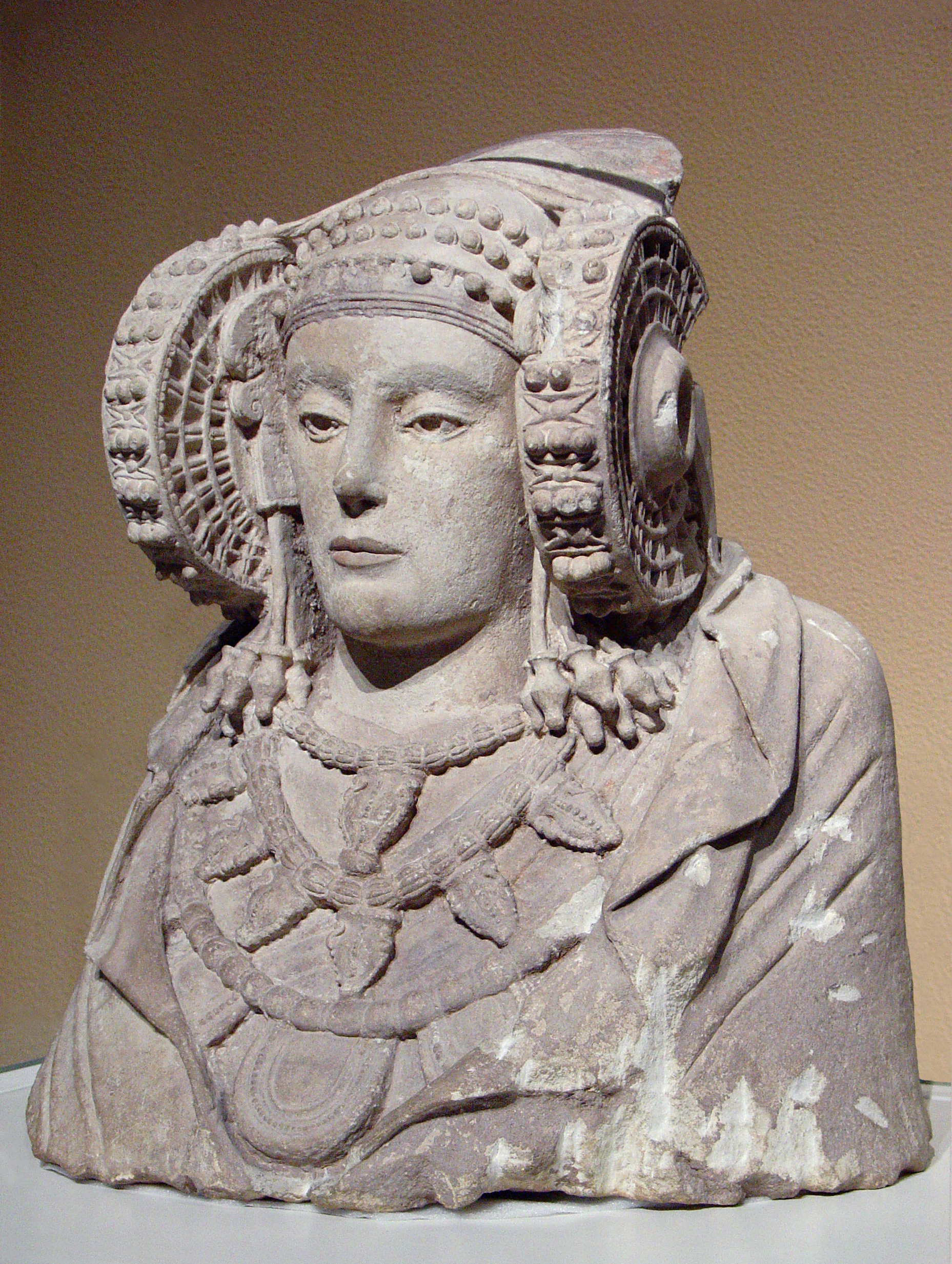 The Lady of Elche, a notable example of Iberian art, likely from the 4th century BCE.