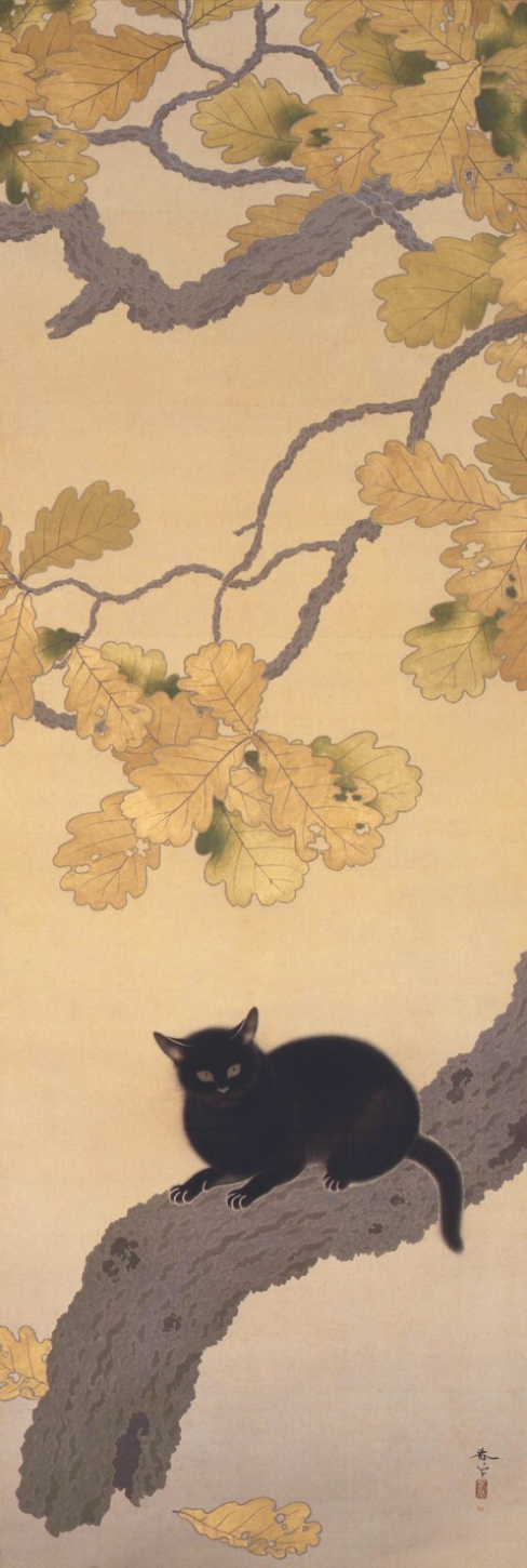 검은 고양이 (黒き猫), 1910년, 중요문화재.