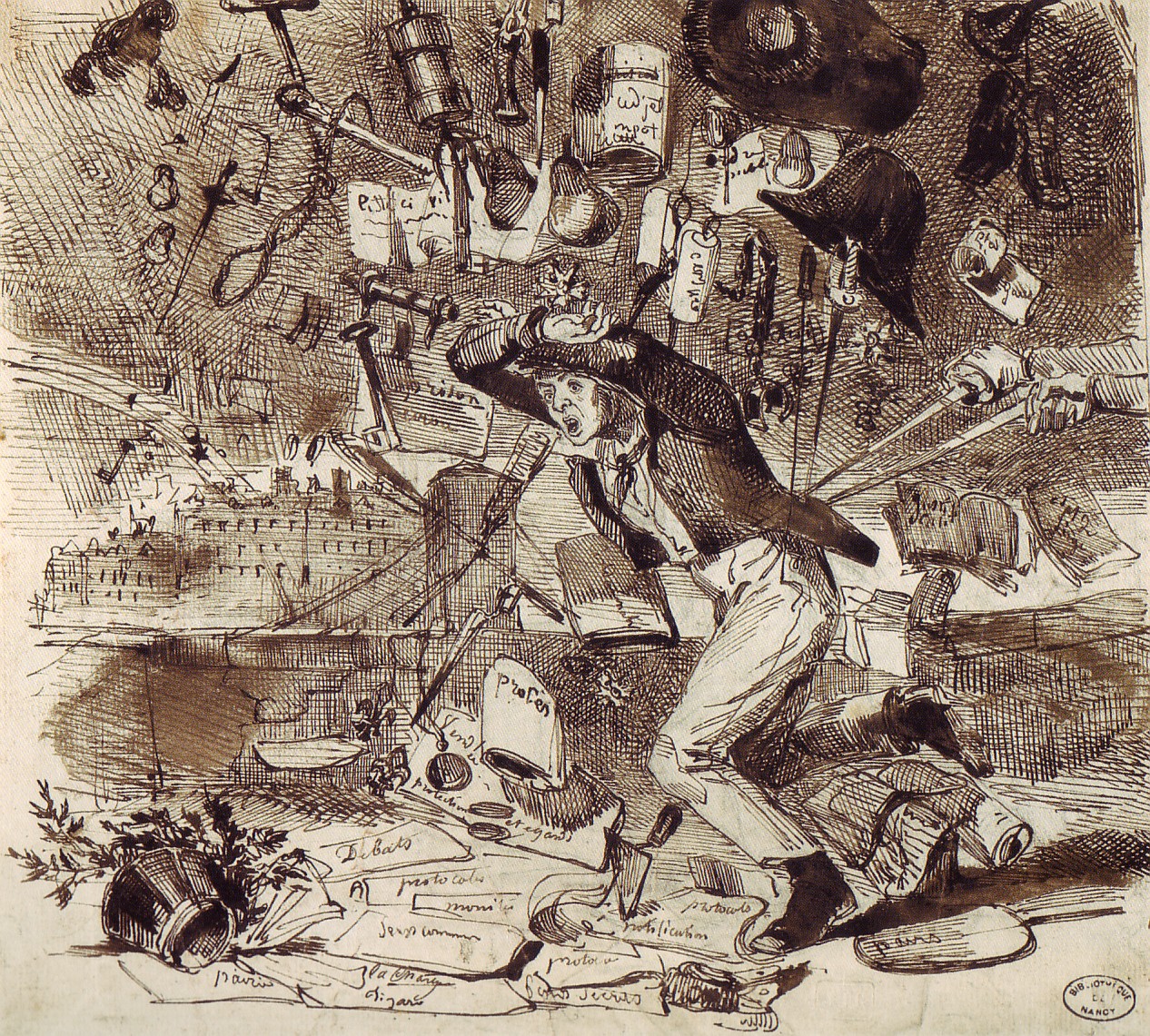 『국민을 위한 신년 선물』(1833년), 펜과 잉크