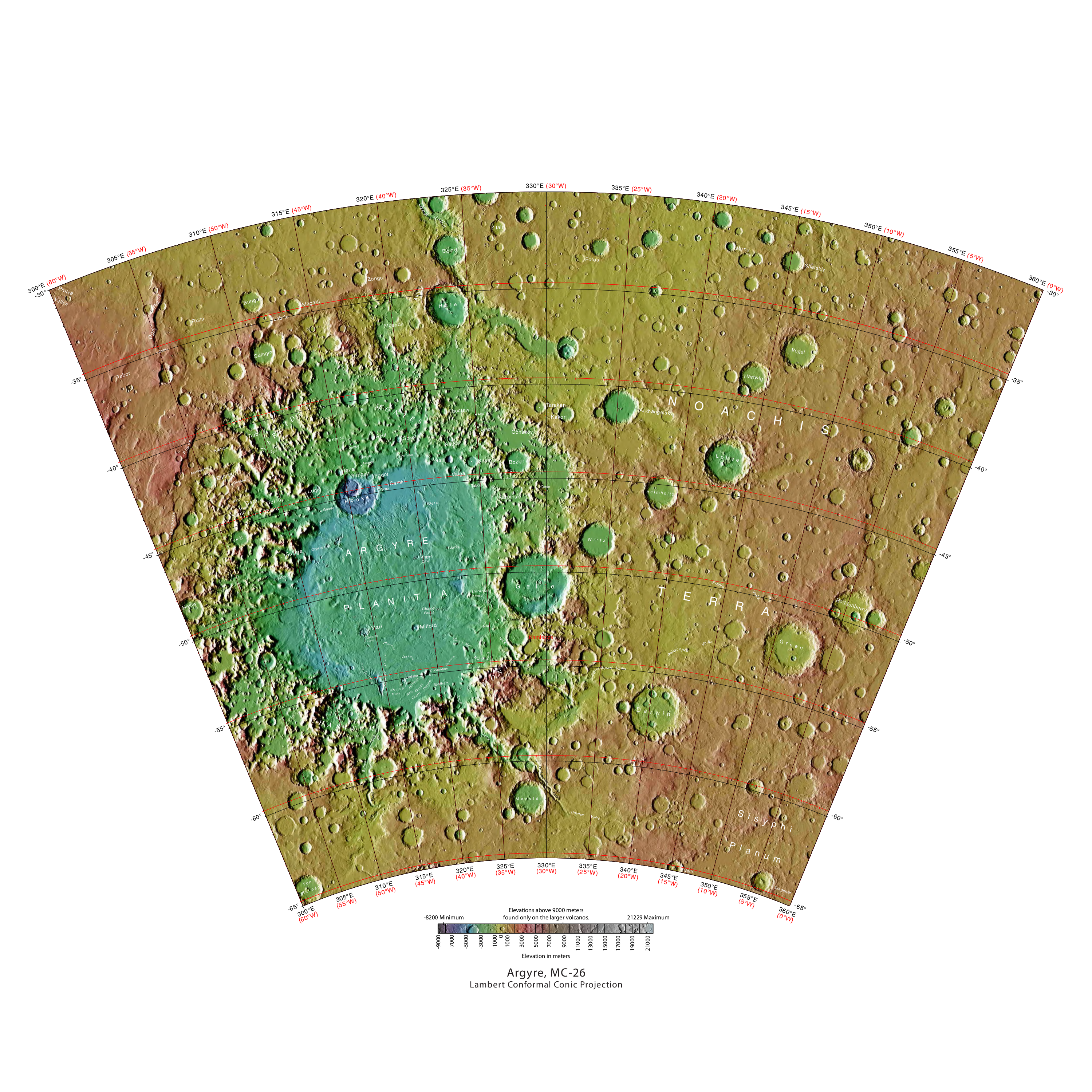 아르기레 방형 지형도