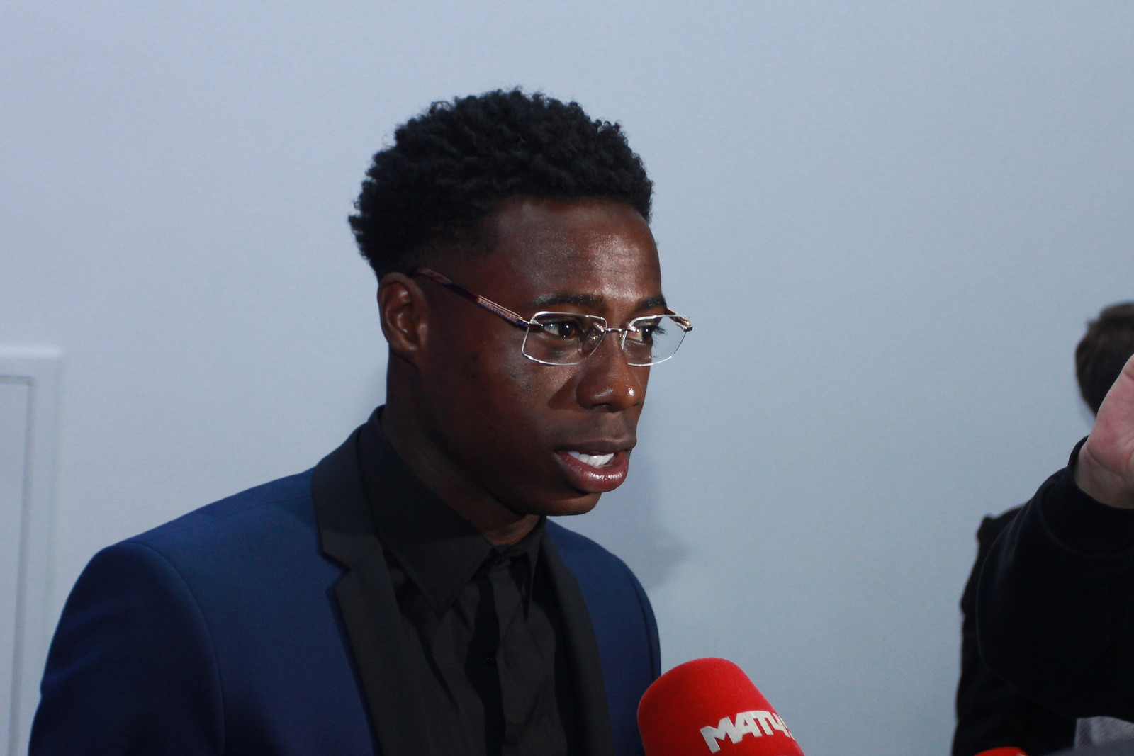 Promes being interviewed by the media in May 2017