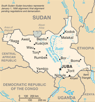 Bản đồ Nam Sudan