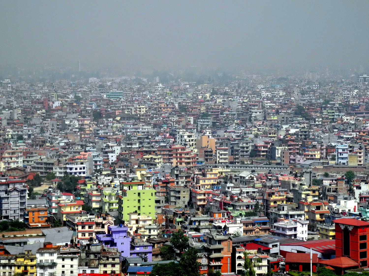 Quang cảnh Kathmandu từ trên cao