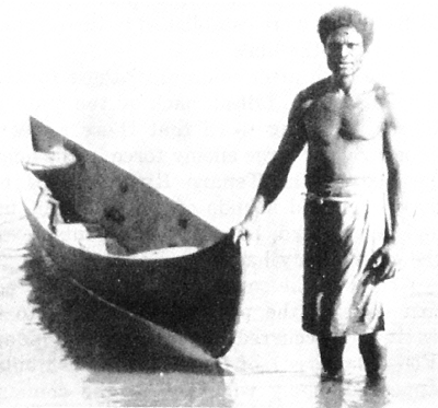 Pengawas pantai Jacob C. Vouza di Guadalcanal.