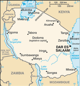 Bản đồ Tanzania