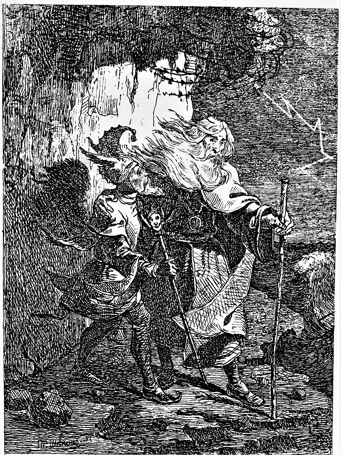 An illustration of King Lear, 1843