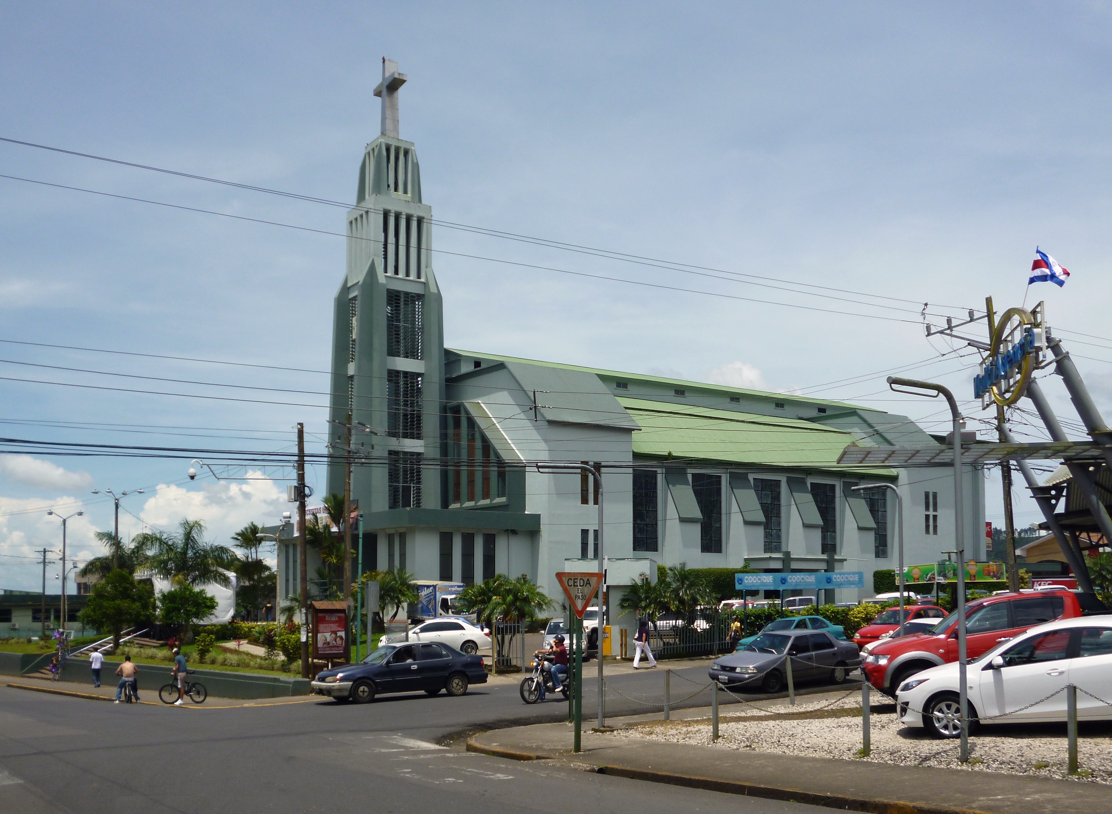 Cathedral of St. Charles Borromeo in Ciudad Quesada, San Carlos, an important agricultural center.