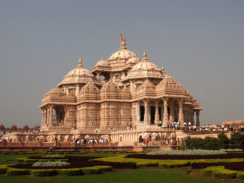 Đền Akshardham ở Delhi.