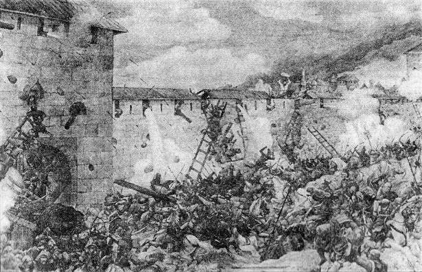 모스크바를 공격하는 킵차크 한국의 전사들