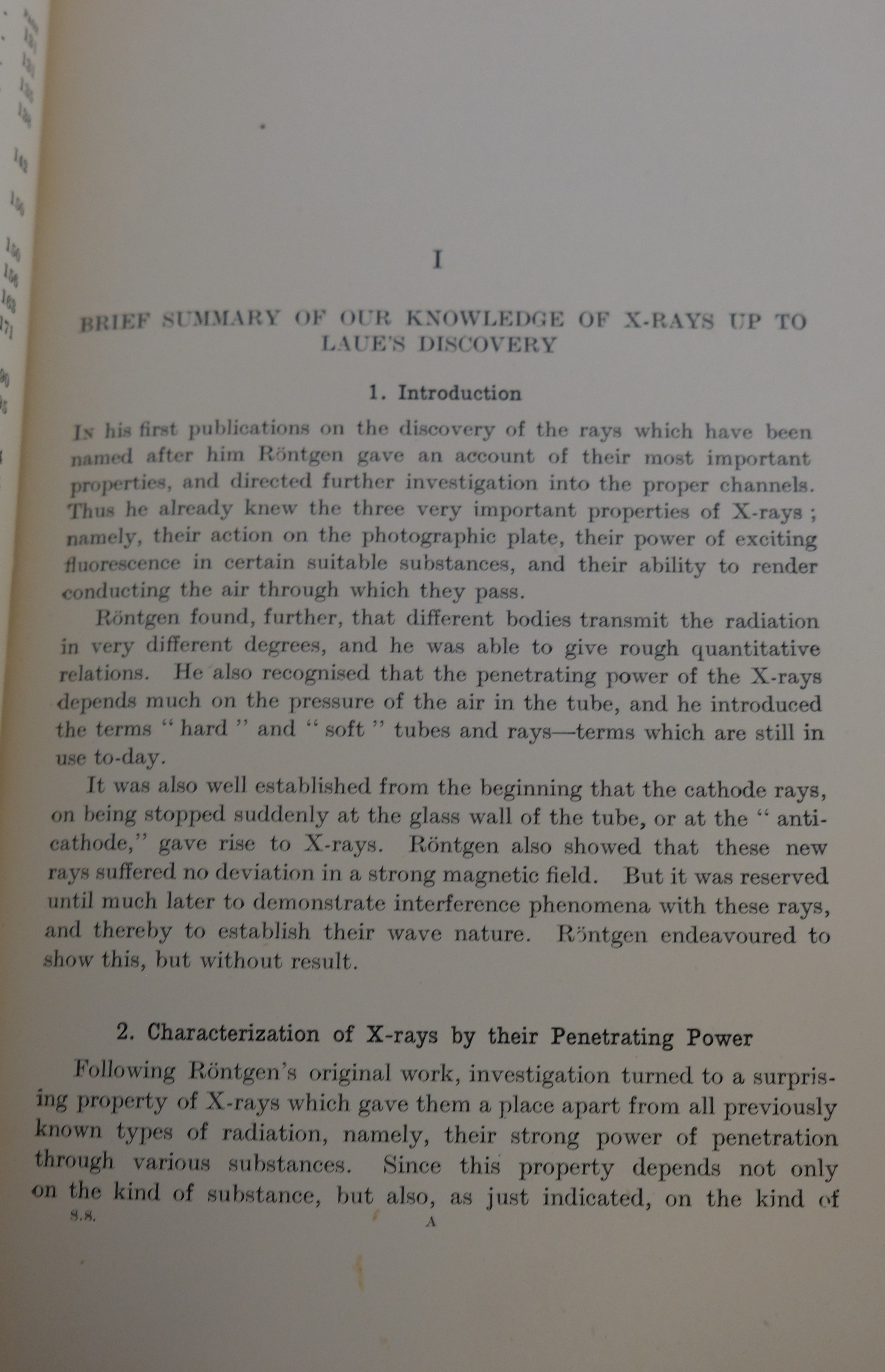 《X선 분광학》(1925) 첫 페이지.