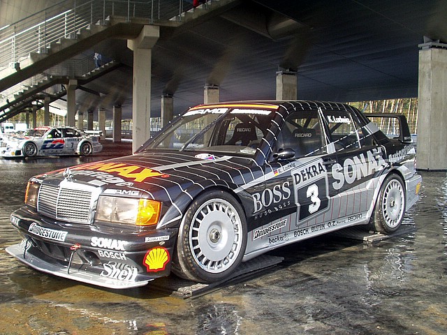 The Mercedes 190E 2.5-16 Evo2, similar to the car Ludwig drove to win the 1992 DTM title.