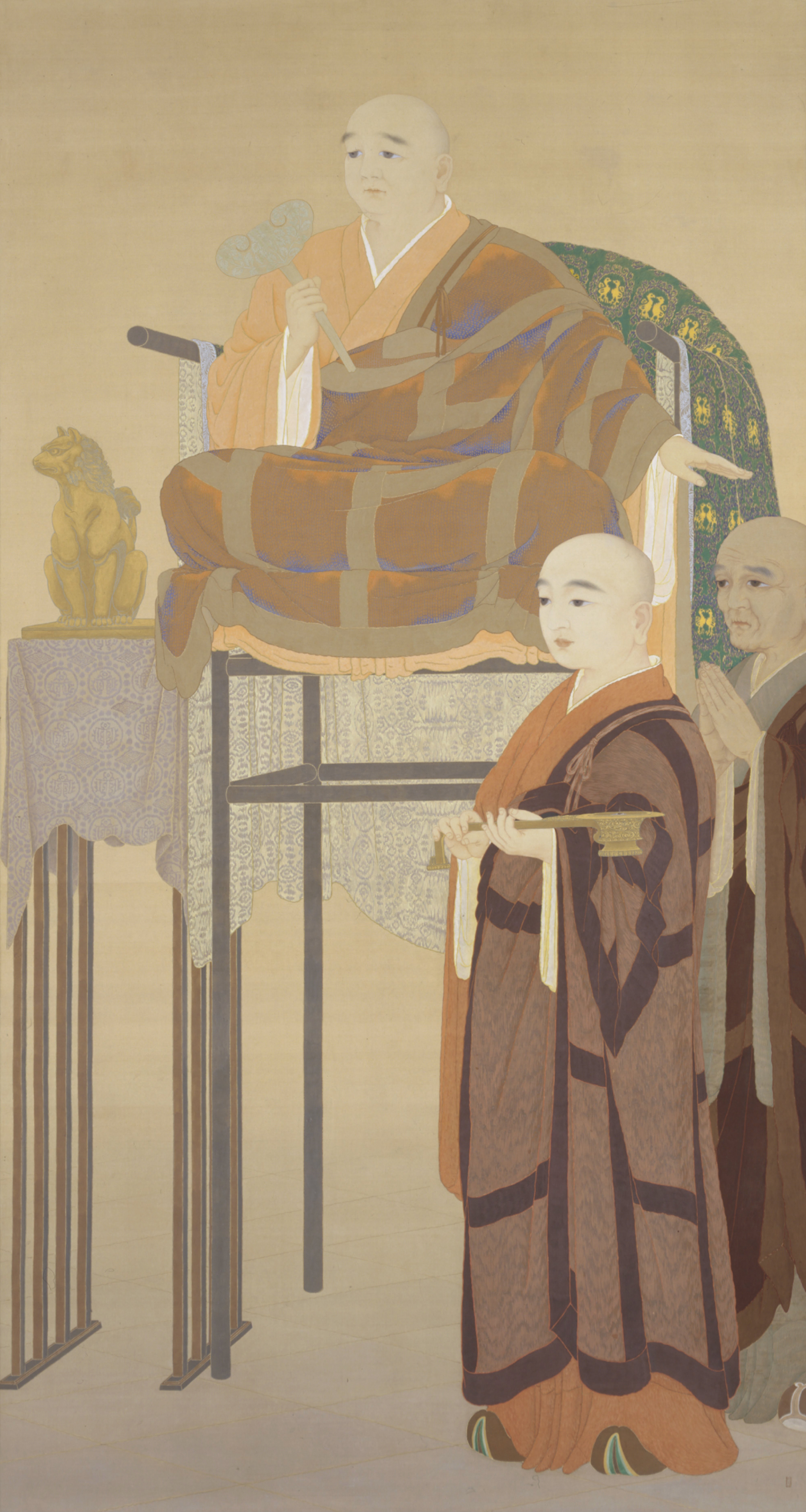 Bodhisattva Kenshu (賢首菩薩), 1907, Important Cultural Property.