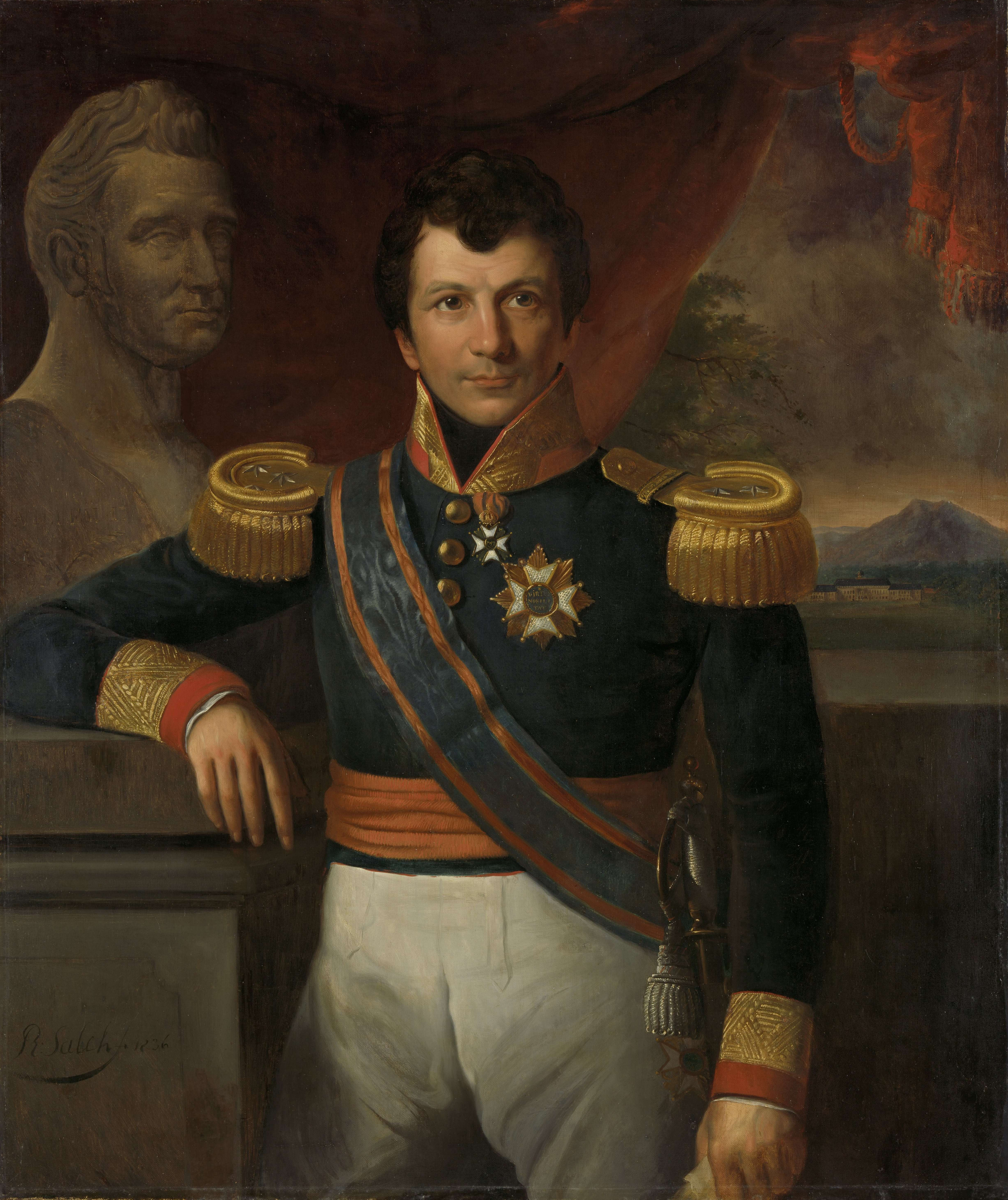 Johannes van den Bosch, người khởi xướng Cultuurstelsel. Tranh của Raden Saleh.