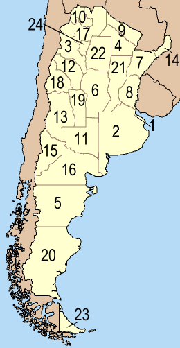 Các tỉnh của Argentina.
