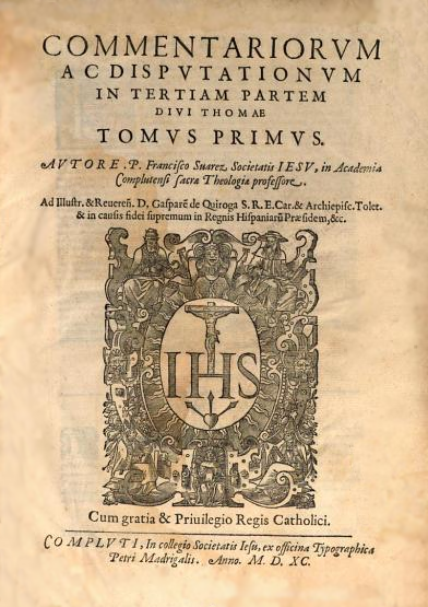 《토마스 성인 제3부에 대한 주석과 담론》(Commentariorum ac disputationum in tertiam partus divi Thomae, 1590년)