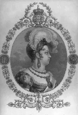 Maria Leopoldina in Brazilian court dress, circa 1820s.