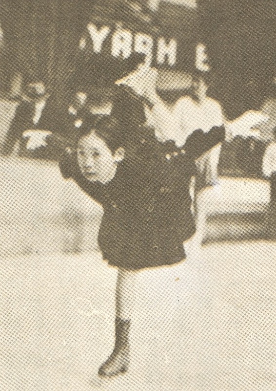 Inada Etsuko trong buổi tập tại Thế vận hội Mùa đông Garmisch-Partenkirchen 1936.