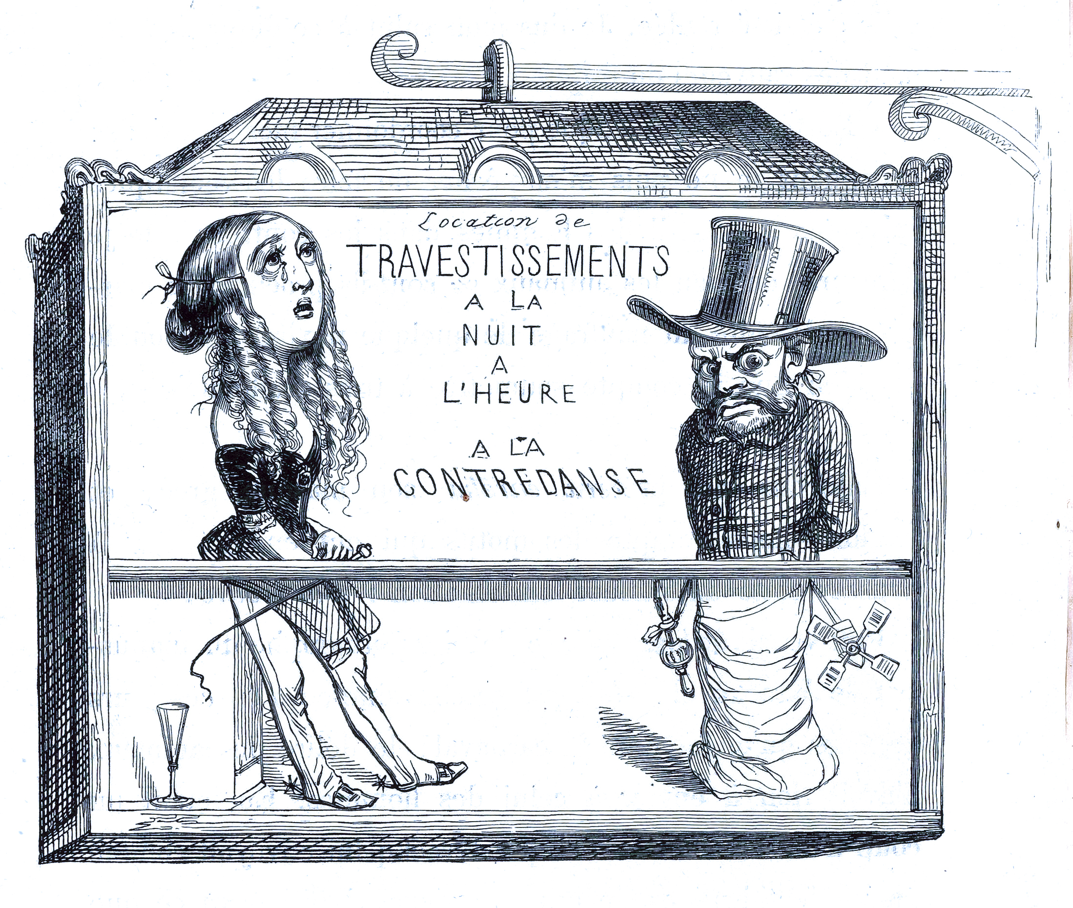 『여장 변장 상점의 퍼프 간판』(Puff's Shop Sign for Transvestite Disguises영어)