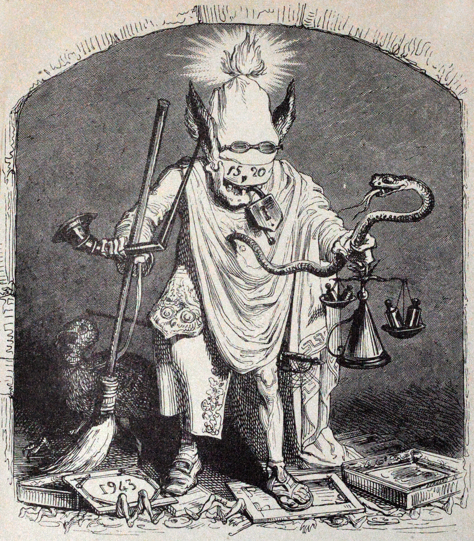 『눈멀고, 귀먹고, 공정한 재판관』(Blind, Deaf, and Impartial Judge영어)