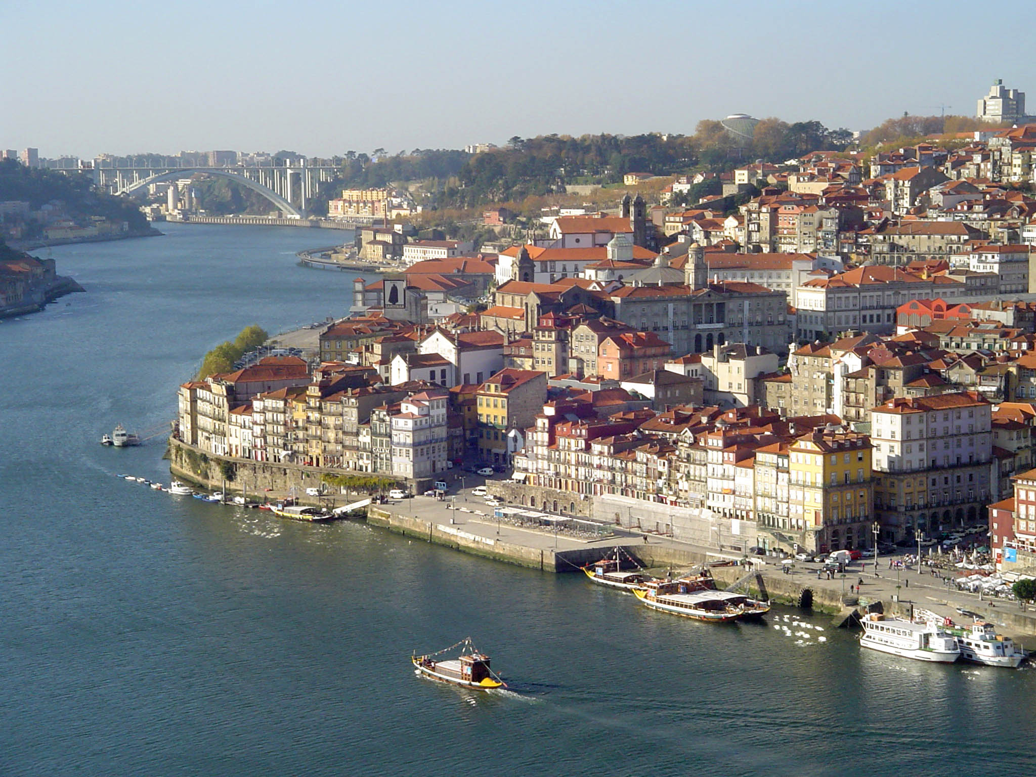 The historic Ribeira district of Porto, a UNESCO World Heritage site and a major cultural and economic hub.