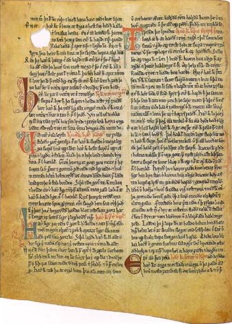 Một trang từ saga Heimskringla
