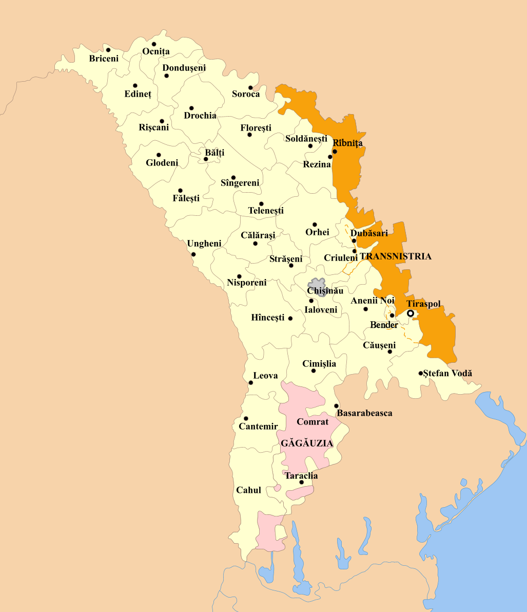 Pembahagian pentadbiran Moldova.