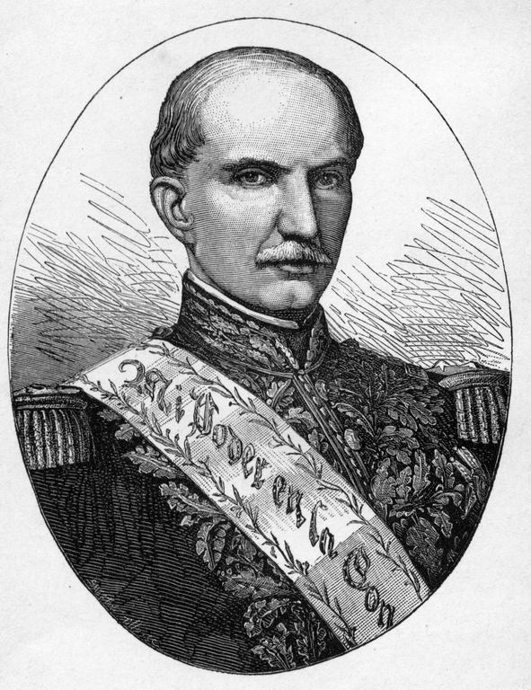 Gabriel García Moreno, a dominant conservative figure in 19th-century Ecuador, known for his Catholic-centric policies and modernization efforts.