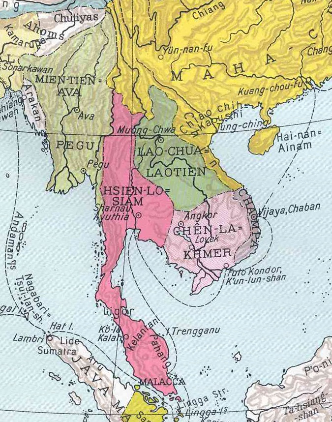 Ayutthaya và các nước láng giềng, khoảng năm 1415 CN