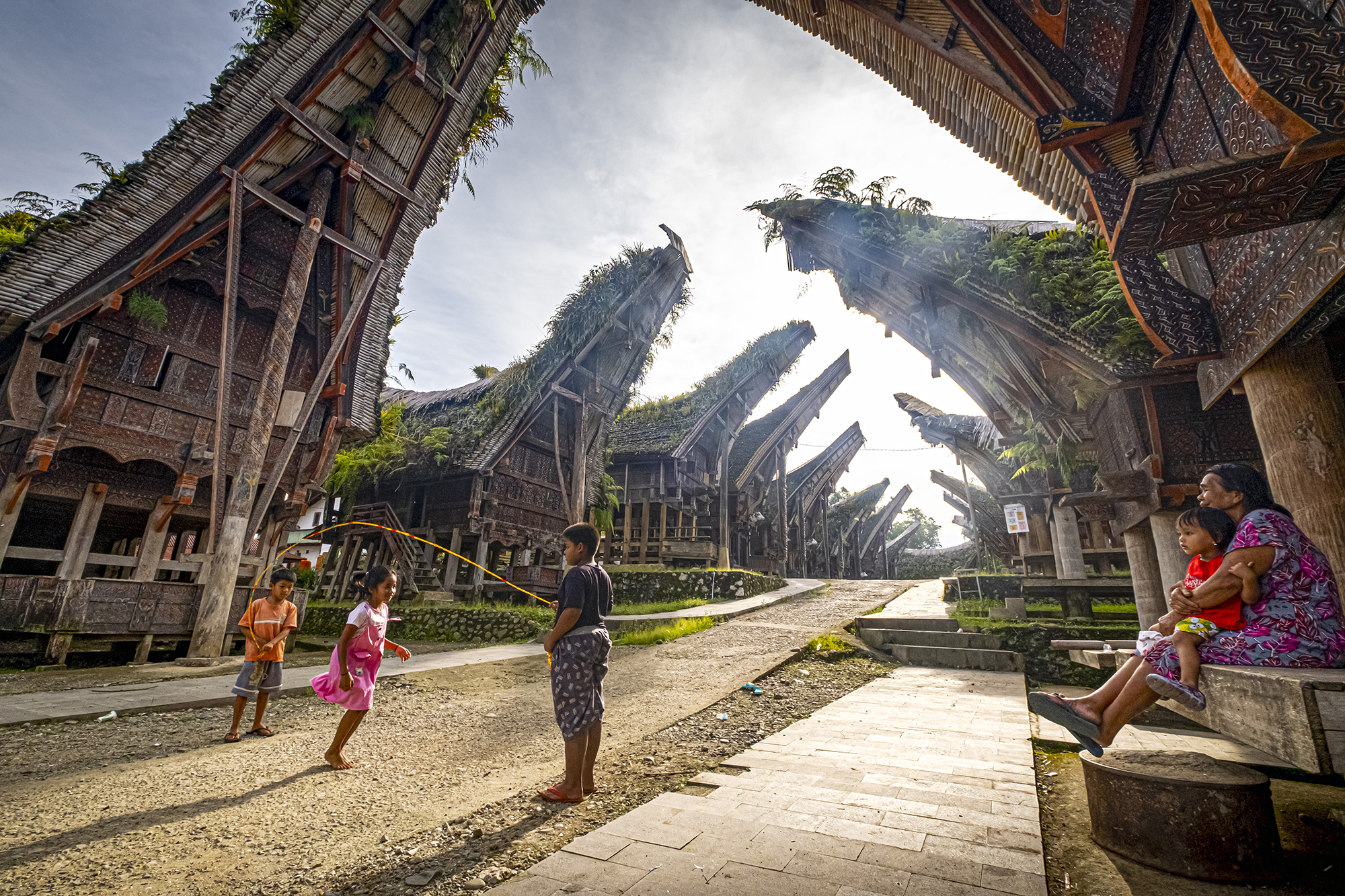 Tongkonan, một ngôi nhà bản địa truyền thống của người Toraja.
