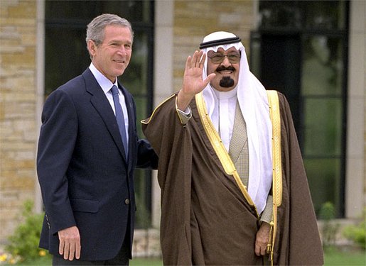 Putera Mahkota Abdullah dan Presiden AS George W. Bush (kedua-duanya pada masa itu)