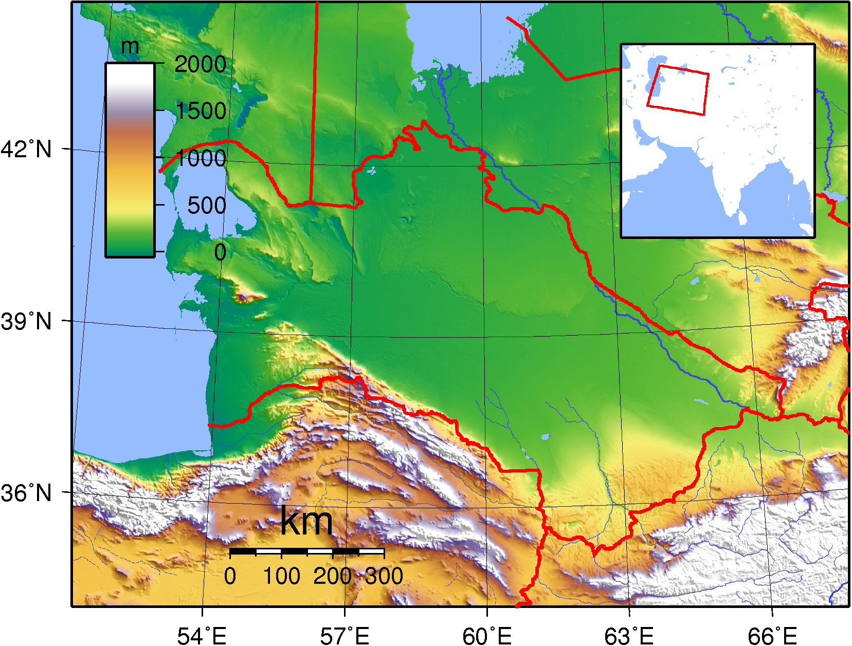 Địa hình Turkmenistan