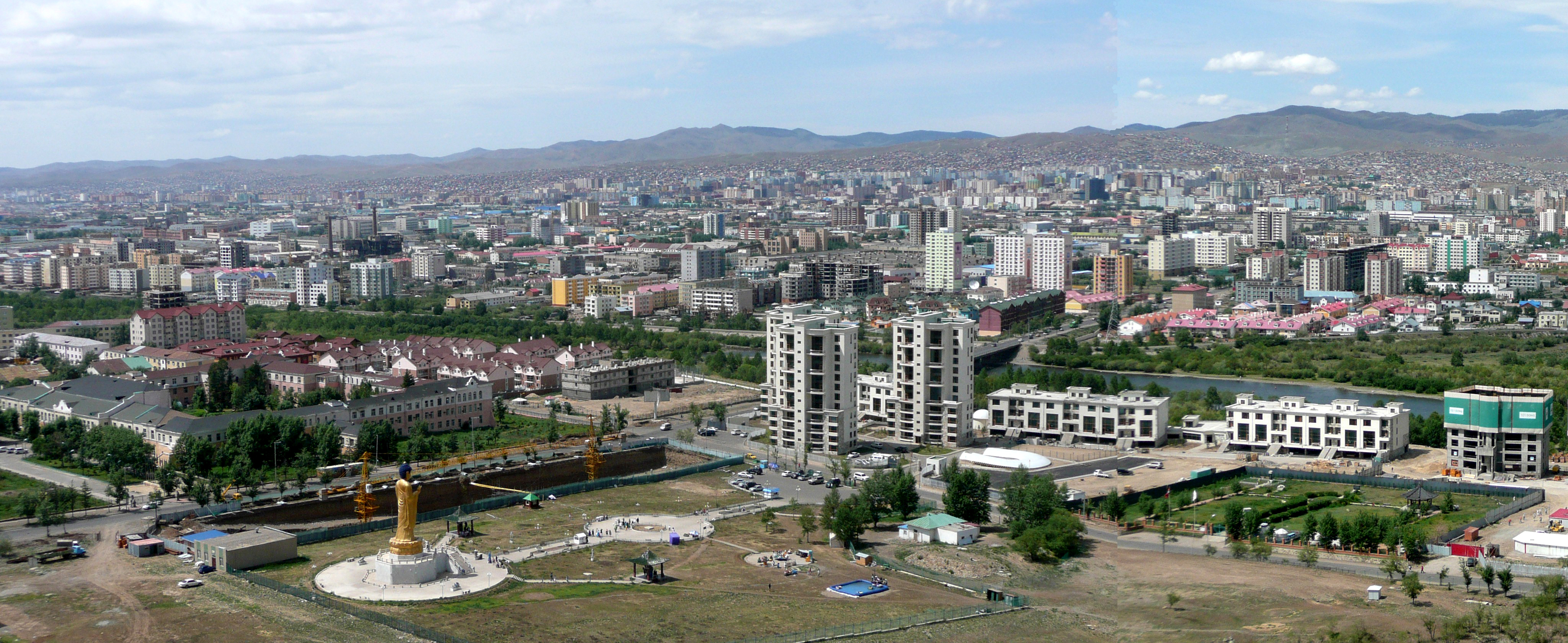 The city of Ulaanbaatar, the largest city and capital of Mongolia