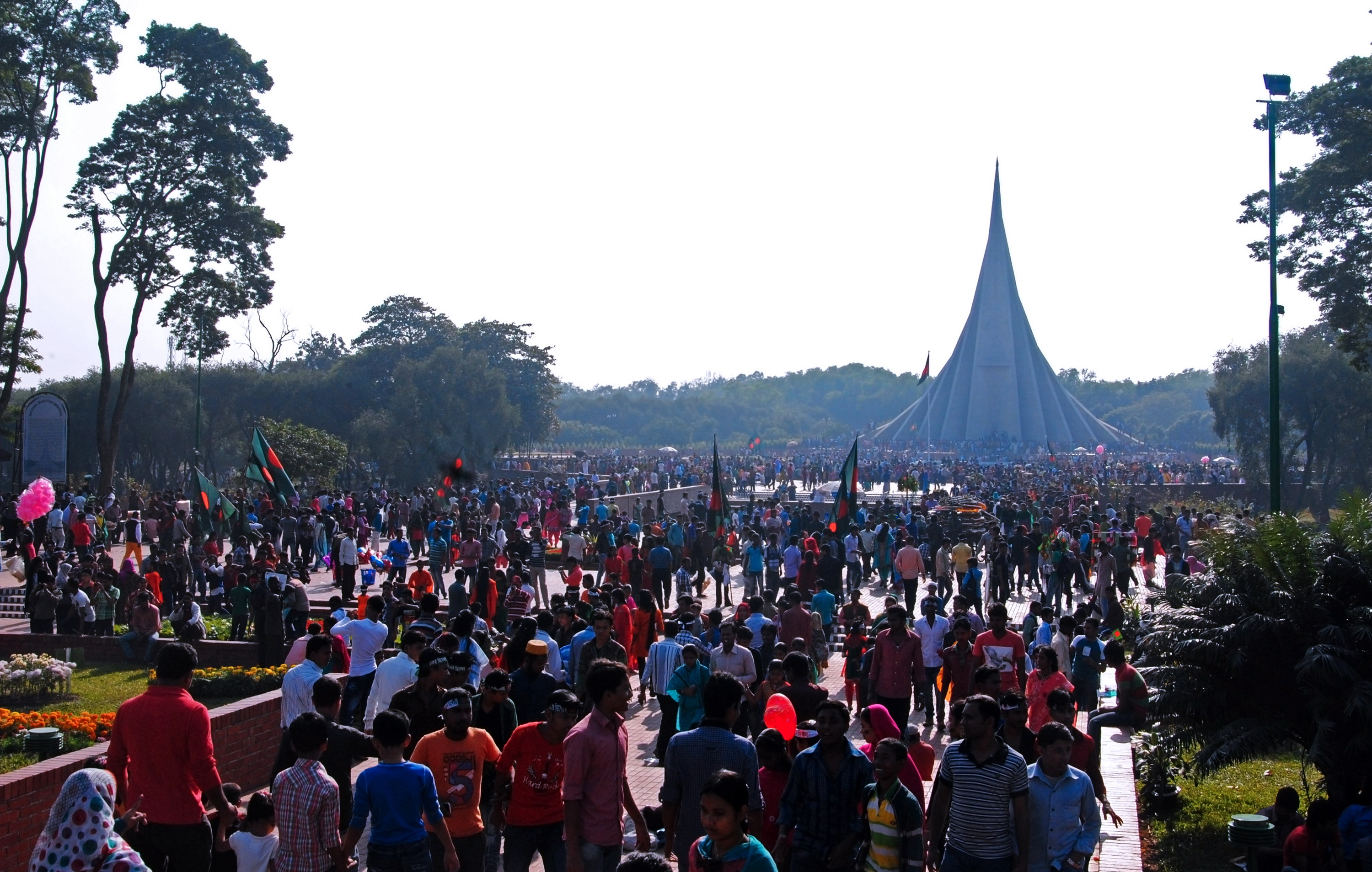 Victory Day celebrations at the National Martyrs' Memorial (Jatiyo Sriti Shoudho) in Savar.